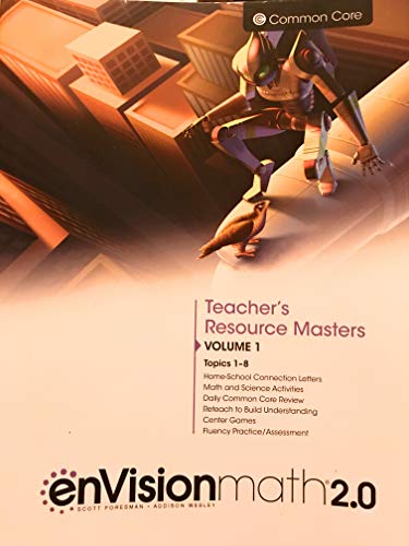 Stock image for EnvisionMath 2.0 Teacher's Resource Masters Volume 1 for sale by HPB Inc.