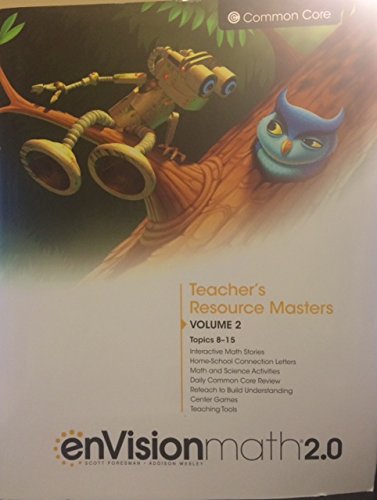 Stock image for enVision Math 2.0, Grade 1, Volume 2, Teacher's Resource Masters, Common Core Edition, 9780328827633, 0328827630, 2016 for sale by GF Books, Inc.