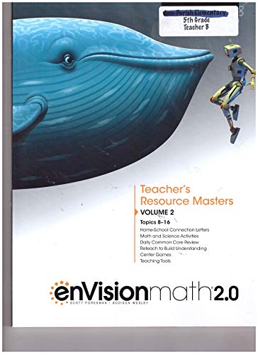 Beispielbild fr enVisionmath2.0 Teachers Resource Masters Volume 2 Grade 5 zum Verkauf von Walker Bookstore (Mark My Words LLC)