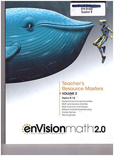 Stock image for enVisionmath2.0 Teachers Resource Masters Volume 2 Grade 5 for sale by Walker Bookstore (Mark My Words LLC)