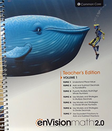 Imagen de archivo de enVision Math 2.0, Grade 5, Volume 1, Teacher's Edition, Common Core Edition, 9780328827824, 0328827827, 2016 a la venta por HPB-Red