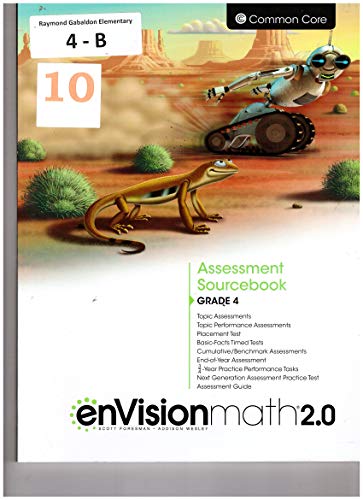 9780328843794: Assessment Sourcebook Grade 4 EnvisionMath 2.0