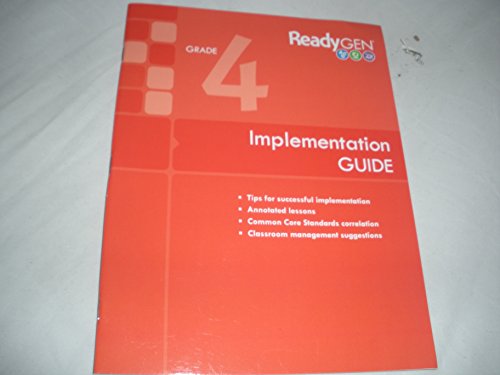 Imagen de archivo de ReadyGen Grade 4 Implementation Guide (2010 edition) a la venta por Wonder Book