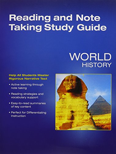 Stock image for WORLD HISTORY 2016 SURVEY READING AND NOTETAKING STUDY GUIDE GRADE 10 for sale by Allied Book Company Inc.