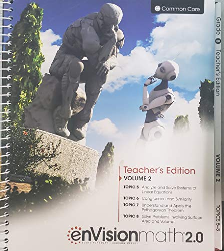 Stock image for enVision Math 2.0, Teacher's Edition, Grade 8, Volume 2, Topics 5-8, Common Core Edition, 9780328880959, 0328880957, 2017 for sale by Walker Bookstore (Mark My Words LLC)