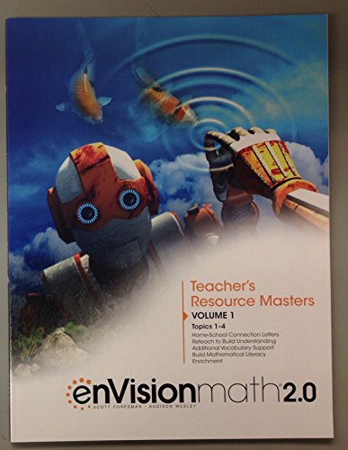 Imagen de archivo de enVision Math 2.0 Teacher's Resource Masters grade 6 Volume 1 Topics 1-4 a la venta por BooksRun