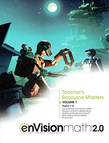 Imagen de archivo de enVision math 2.0 Teacher's Resource Masters Grade 7 Volume 1 Topics 1 - 4 a la venta por SecondSale