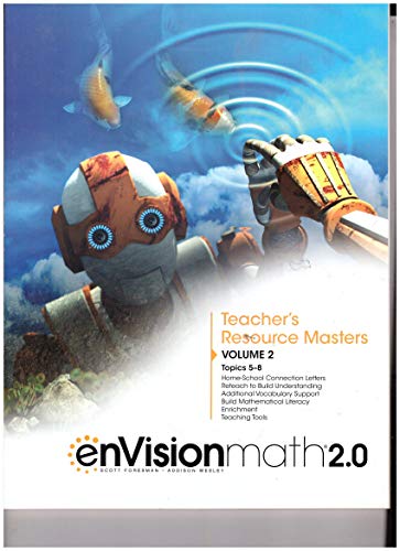 Stock image for enVision Math 2.0 Teacher's Resource masters Grade 6 - Volume 2 Topics 5-8 for sale by Allied Book Company Inc.