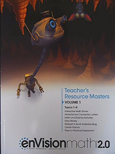 Stock image for enVision Math 2.0, Grade 2, Teacher's Resource Masters, Volume 1, Topics 1-8, 9780328893201, 032889320X, 2017 for sale by Better World Books