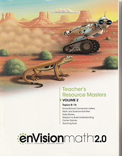 Stock image for enVision Math 2.0 Teacher's Resource Masters grade 4 Volume 2 Topics 8-16 for sale by SecondSale