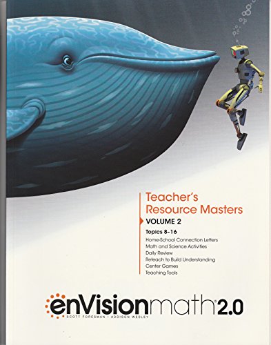 Stock image for Envision math 2.0 Teacher's Resource Masters, Gr. 5, Volume 2, Topics 8-16 for sale by Allied Book Company Inc.