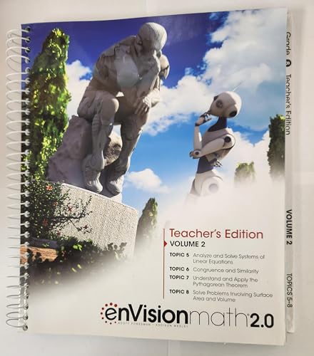 Stock image for enVision Math 2.0 Teacher's Edition Grade 8 Volume 2 Topics 5-8 for sale by Walker Bookstore (Mark My Words LLC)