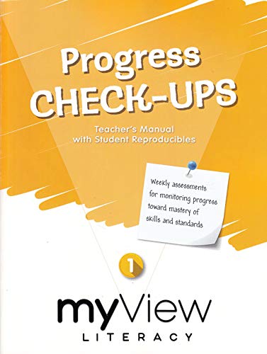 Imagen de archivo de myView Literacy Progress Check-Ups (Teacher's Manual with Student Reproducibles) a la venta por Allied Book Company Inc.