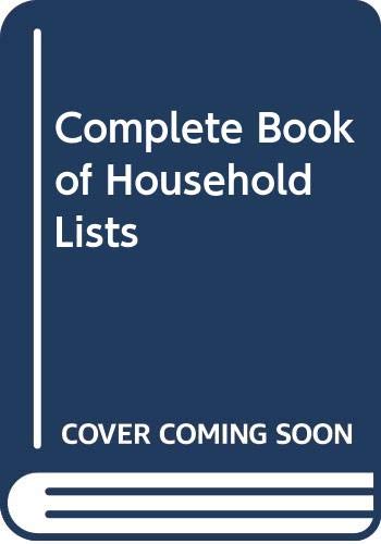 Beispielbild fr Complete Book of Household Lists zum Verkauf von WorldofBooks