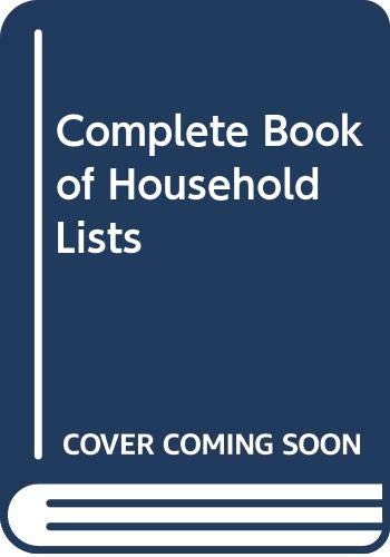 Stock image for Complete Book of Household Lists for sale by WorldofBooks