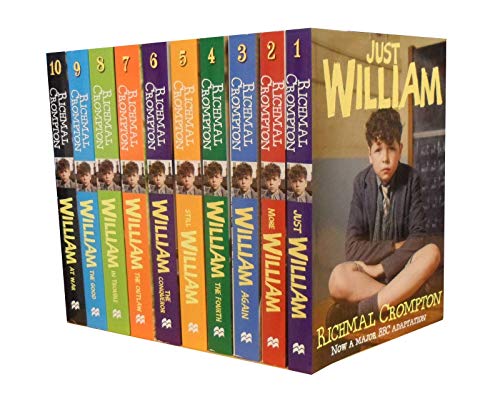 Imagen de archivo de Just William Collection Richmal Crompton 10 Books Full Set Pack (TV Tie Edition) (10 volume set)-just/more/again/the fourth/still/the conqueror/the outlaw/in trouble/the good/william a la venta por S.Carter