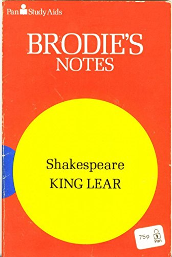 Beispielbild fr Brodie's Notes on William Shakespeare's "King Lear" zum Verkauf von WorldofBooks