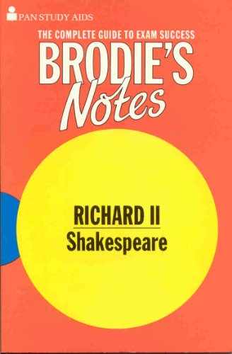 Beispielbild fr Brodie's Notes on Shakespeare King Richard II zum Verkauf von WorldofBooks