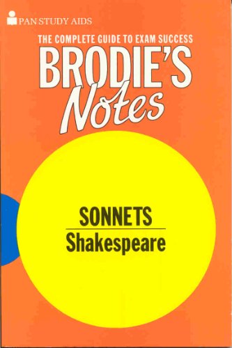 Brodie s Notes on William Shakespeare s Sonnets (Pan study aids) - Handley, Graham
