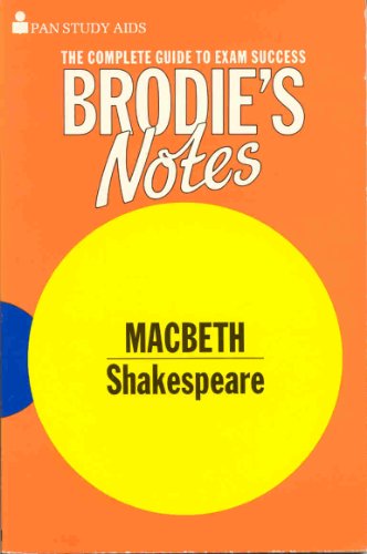 Stock image for Brodie's Notes on William Shakespeare's Macbeth (Pan Study Aids) for sale by ThriftBooks-Atlanta