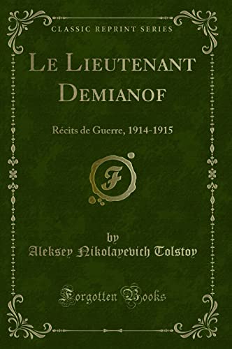 Stock image for Le Lieutenant Demianof for sale by PBShop.store US