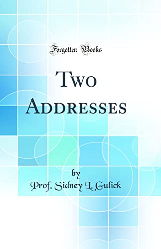 Stock image for Two Addresses (Classic Reprint) for sale by PBShop.store US
