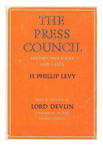 Beispielbild fr Press Council; History, Procedure and Cases zum Verkauf von Cambridge Rare Books