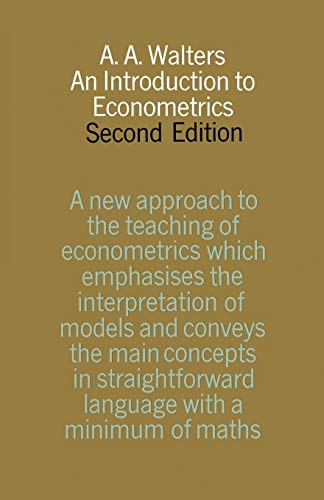 9780333025673: An Introduction to Econometrics