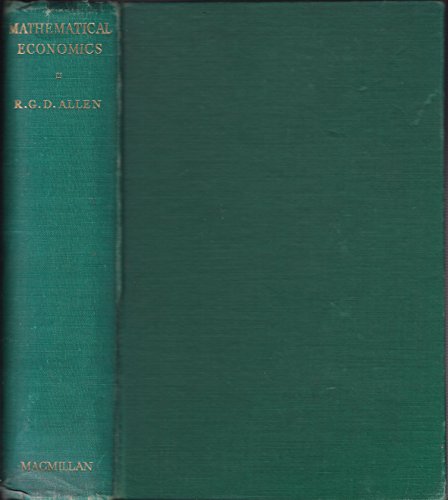 Imagen de archivo de Mathematical Economics a la venta por Better World Books: West