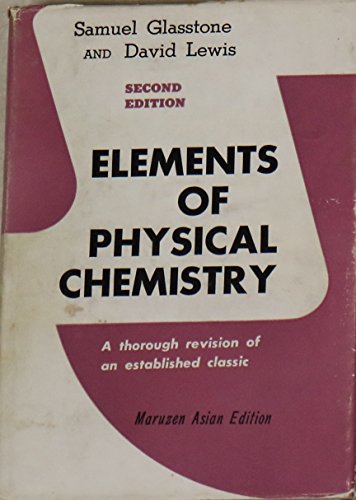 9780333038437: Elements of Physical Chemistry