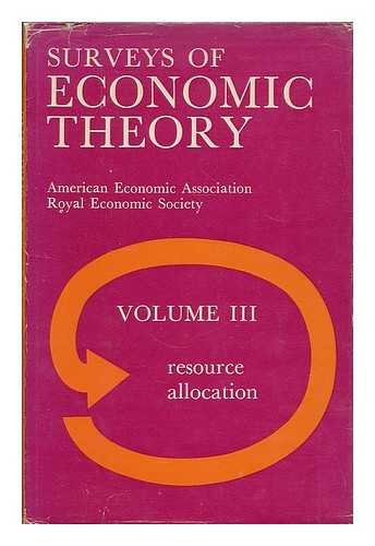 Stock image for Royal Economic Society Surveys of Economic Theory: v. 3 for sale by NEPO UG