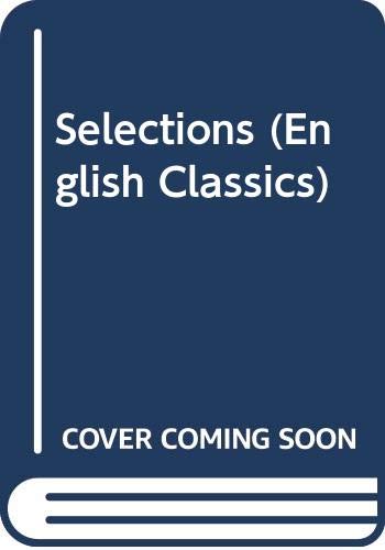 Selections (English Classics) (9780333047552) by John Keats