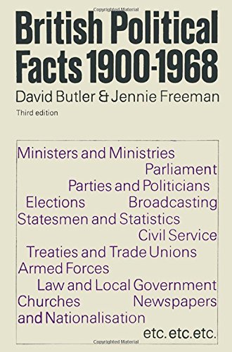 British political facts, 1900-1968, (9780333070796) by Butler, David