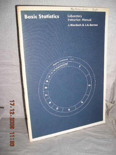 Basic Statistics: Laboratory Instruction Manual (9780333088654) by John Murdoch