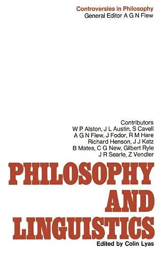 Beispielbild fr Philosophy and Linguistics zum Verkauf von Better World Books