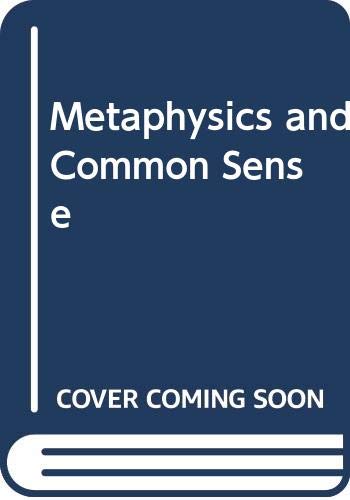 9780333105177: Metaphysics and Common Sense