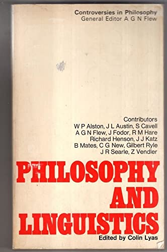 Stock image for Philosophy and Linguistics for sale by Better World Books