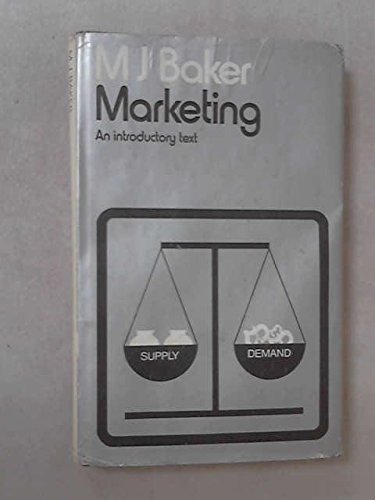 9780333109434: Marketing: An Introductory Text