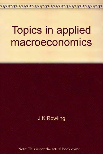 Immagine dell'editore per Topics in applied macroeconomics venduto da NEPO UG