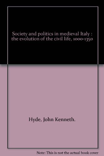 Stock image for Society and Politics in Medieval Italy for sale by Blue Vase Books