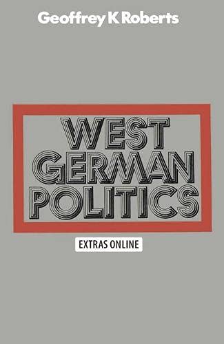 Beispielbild fr West German Politics (Study in Comparative Policy) zum Verkauf von Anybook.com