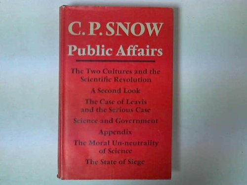 Public affairs (9780333128626) by Snow, C. P