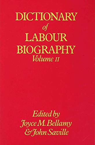 Beispielbild fr Dictionary of Labour Biography (Volume 2 Only) zum Verkauf von Oast Park Books
