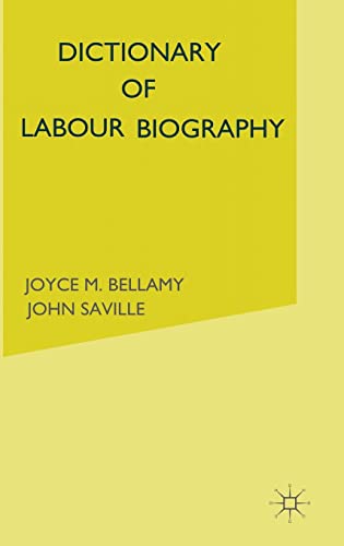 Imagen de archivo de Dictionary of Labour Biography a la venta por Better World Books: West