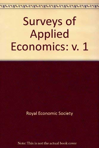 Stock image for Surveys of Applied Economics, Volume 1 for sale by PsychoBabel & Skoob Books