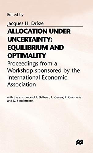 Beispielbild fr Allocation Under Uncertainty: Equilibrium and Optimality zum Verkauf von PsychoBabel & Skoob Books