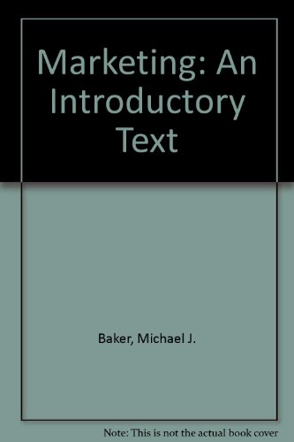 9780333171684: Marketing: An Introductory Text