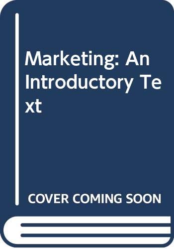 9780333171691: Marketing: An introductory text