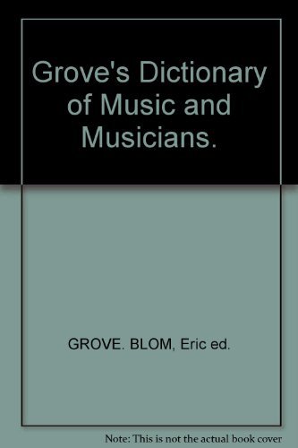 Beispielbild fr Groves Dictionary of Music and Musicians. zum Verkauf von Reuseabook