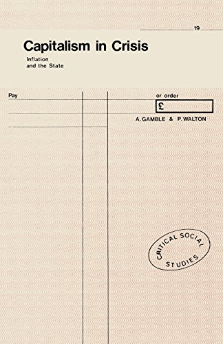 9780333192122: Capitalism in Crisis: Inflation and the State